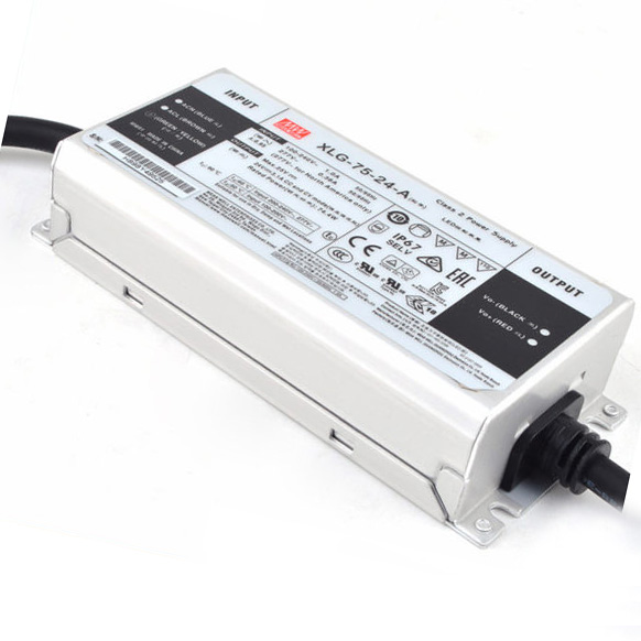XLG-75-24-A 75Watt AC100-305V Input Voltage Mean Well High-Efficacy Waterproof DC24V UL-Listed LED Display Lighting Power Supply XLG-75-24-A 75Watt AC100-305V Input Voltage Mean Well High-Efficacy Waterproof DC24V UL-Listed LED Display Lighting Power Supply